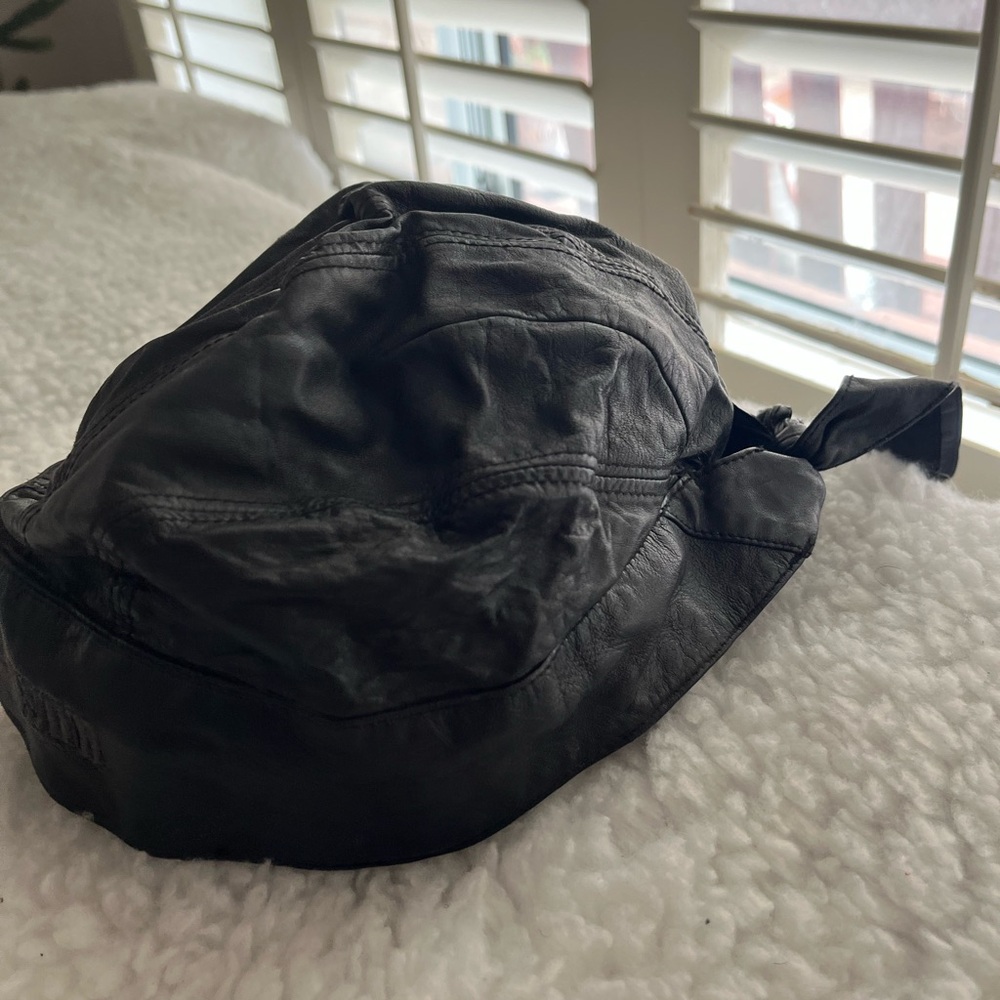 Harley-Davidson Black Leather Women's Skull Cap & 2 Head Wraps